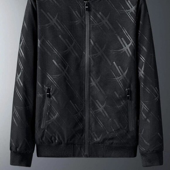 Casual Men's Bomber Jacket - Picture 2 of 7